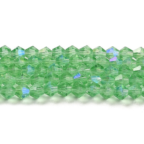 Transparent Electroplate Glass Beads Strands EGLA-A039-T3mm-L24-1