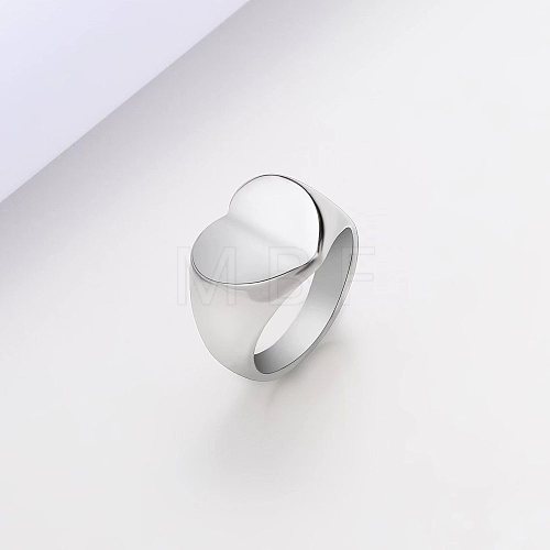 Heart 201 Stainless Steel Finger Rings FS-WG1ADC4-11-1