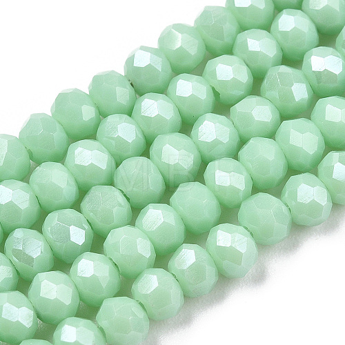 Electroplate Glass Beads Strands EGLA-A044-P6mm-A14-1