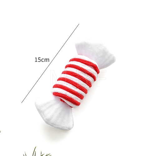 Christmas Cloth Stripe Candy Pendant Decorations PW-WG1E18D-06-1