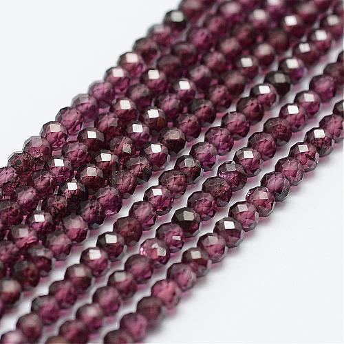 Natural Garnet Bead Strands G-P271-3mm-08-1