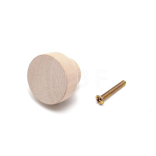 Undyed Natural Wooden Drawer Knobs AJEW-WH0270-23-1