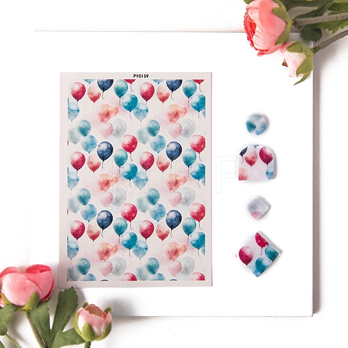 Balloon Polymer Clay Earrings Water Transfer Paper PW-WG5C22F-03-1