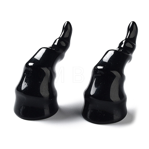 Halloween 3D Devil Horns Opaque Resin Cabochons RESI-F051-C01-1