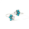 Bohemian Iron Resin Imitation Turquoise Cuff Bangles for Women FS-WG44455-01-5