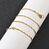 Brass Link Chain Necklaces for Women NJEW-D302-174G-3