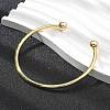 Brass Open Cuff Bangles BJEW-G736-07G-2