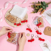 30Pcs Camellia Resin & Zinc Alloy Keychains KEYC-DR0001-24-3