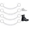 4Pcs Handmade Polymer Clay Rhinestone Bead with 304 Stainless Steel Curb Chain Boot Strap Chains HJEW-HY00194-1