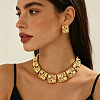 Iron Stud Earring & Necklaces for Women WG8683E-01-1