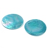 Spray Painted Natural Capiz Shell Pendants X-SSHEL-Z002-01-2