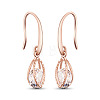 SHEGRACE Creative Design Rose Gold Plated Brass Hook Earrings JE99A-1