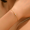 201 Stainless Steel Pave Clear Cubic Zirconia Arrowhead Link Bracelets for Women ZJ3010-3