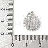 Brass Pave Natural White Shell Pendants KK-S522-06A-P-3
