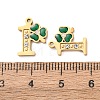 304 Stainless Steel Enamel & Rhinestone Pendants STAS-B130-01G-1-3