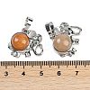 Natural Yellow Aventurine Pendants G-I374-A-P12-3