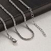 Brass Sterling Silver Chains Necklaces for Women NJEW-D302-25P-3