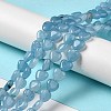 Natural White Jade Imitaion Aquamarine Beads Strands G-B022-17B-1-4