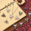 12Pcs 6 Colors Alloy Micro Pave Cubic Zirconia Pendants FIND-CJ0005-86-6