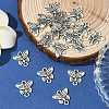 Butterfly Tibetan Style Alloy Links connectors X-TIBE-5369-AS-LF-5