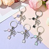 Alloy Enamel & Rhinestone Keychain KEYC-YW00074-01-4