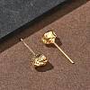 Nuggets Brass Stud Earrings EJEW-F403-01G-4