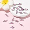 SHEGRACE Brass Pave Cubic Zirconia Oval Connector Charms XGRQ2O269-439B-P-4
