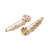 Real 18K Gold Plated Brass with Rhinestone Brooches JEWB-M040-01G-04-2