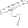 Simple Alloy Heart Link Chain Necklaces for Women NJEW-K384-05P-2