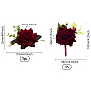 2Pcs 2 Style Rose Flower Silk Wrist and Flower Silk Brooch Sets AJEW-CP0004-58-2