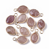 Natural Strawberry Quartz Pendants G-S359-014C-1