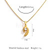 304 Stainless Steel Crystal Rhinestone Hollow Pendant Necklaces WG5EFC4-03-1