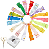 Polyester Single Face Satin Ribbon with Wood Hanging Ornaments HJEW-BC00118-1