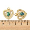 Valentine's Day Brass Micro Pave Cubic Zirconia with Synthetic Opal Pendants KK-D096-02F-G-3