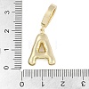 Brass Micro Pave Clear Cubic Zirconia Pendants KK-M289-01A-G-3