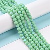 Electroplate Opaque Solid Color Glass Beads Strands EGLA-A044-P4mm-L14-1