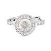 Brass Micro Pave Cubic Zirconia Adjustable Ring Components KK-CBAC351-01P-1