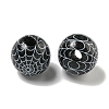 Printed Wood European Beads WOOD-G022-08A-04-2