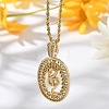 Brass Cubic Zirconia Pendant Necklaces for Women NJEW-U034-02B-G-3