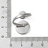 304 Stainless Steel Open Cuff Ring Findings STAS-E124-05G-P-4