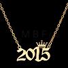 Crown Birth Year 201 Stainless Steel Pendant Necklaces for Women FS-WG4E8F2-36-1