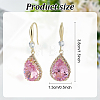 ANATTASOUL 4 Pairs 4 Colors Glass Teardrop Dangle Earrings EJEW-AN0003-95-2