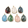 Natural Mixed Stone Pendants G-M431-10G-1