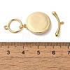 Brass Toggle Clasps with Paua Shell KK-N254-71G-4