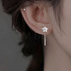Snowflake 999 Sterling Silver Micro Pave Clear Cubic Zirconia Ear Thread FS-WG73423-02-2