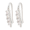 Brass Rhinestone Earring Hooks KK-C261-01C-P-1