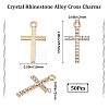 50Pcs Alloy Crystal Rhinestone Pendants FIND-SC0005-02-2
