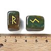 Rectangle Natural Indian Agate Rune Stones G-Z059-01H-3