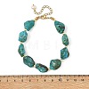 Dyed Natural Magnesite Nuggets Beaded Bracelets for Women BJEW-JB14252-4