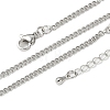 Brass Curb Chains Necklaces for Women NJEW-D302-31P-5